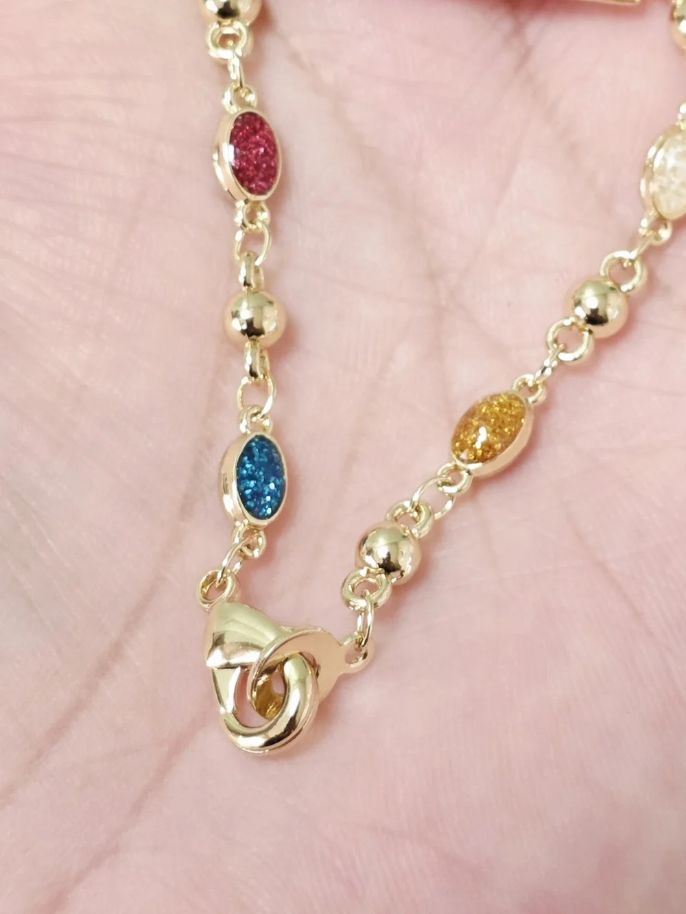 14k Gold Plated Multi-Color ID Bracelet for Baby